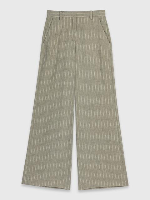 maje Linen-blend suit trousers