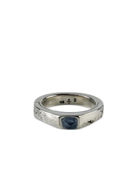 Parts of Four sterling silver Sistema tanzanite ring