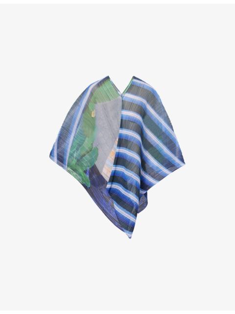 Pleats Please Issey Miyake City Collage Madame-T Printed Knitted Stole