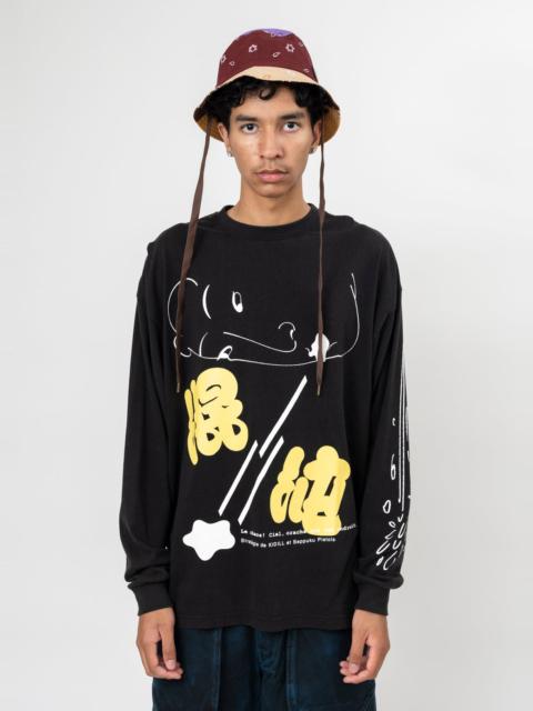 KIDILL BLACK LE CHAOS! LONG SLEEVE T-SHIRT