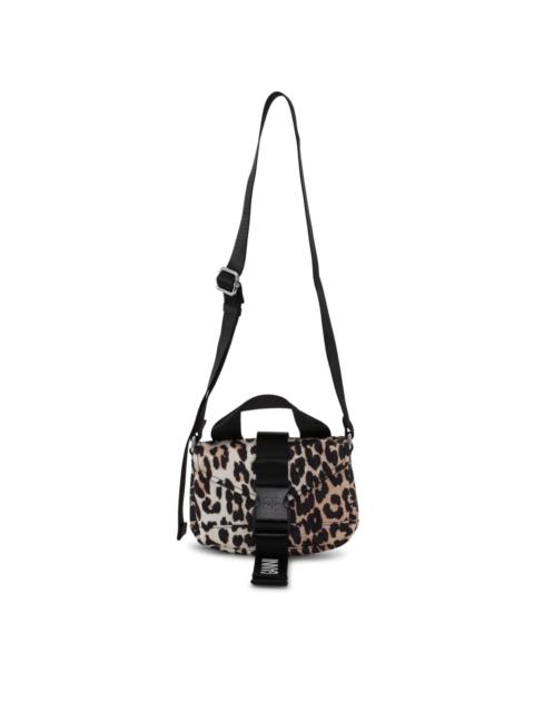 GANNI leopard-print crossbody bag
