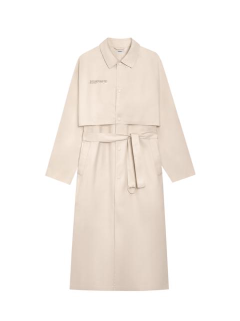 PANGAIA Mens Archive Organic Cotton Trench Coat - Sand