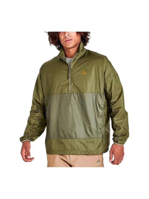 Nike 나이키 Acg Half-Zip Windbreaker 재킷 'Olive' DN3953-378