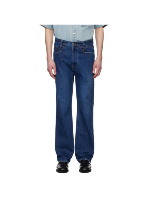 Navy New Straight Jeans
