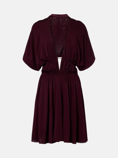 Alaïa Gathered open-back minidress