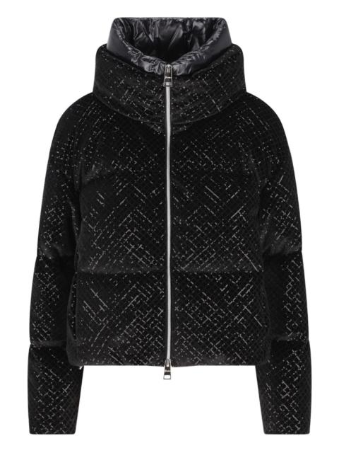 Herno sequin high-neck jacket