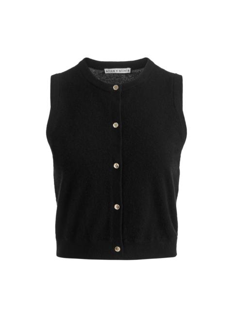 Alice + Olivia LOLY BUTTON FRONT CASHMERE VEST