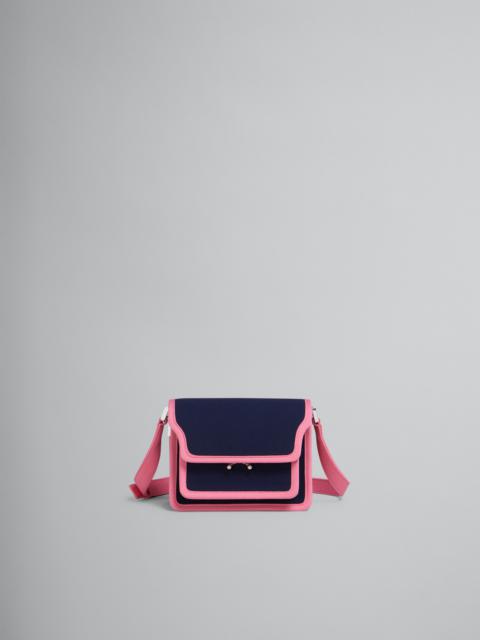 Marni TRUNK SOFT MINI BAG IN BLUE JACQUARD