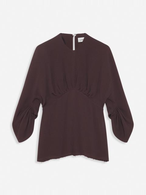 Lanvin GATHERED TOP WITH 3/4-LENGTH SLEEVES