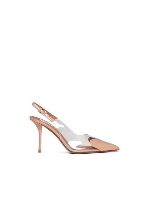 Alaïa heart-patch transparent pumps