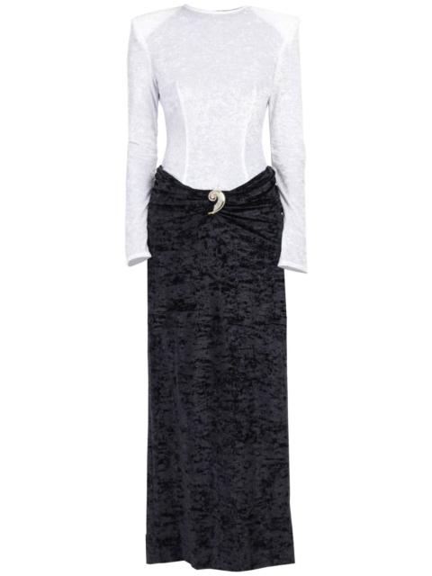 ROWEN ROSE bi-colour maxi dress