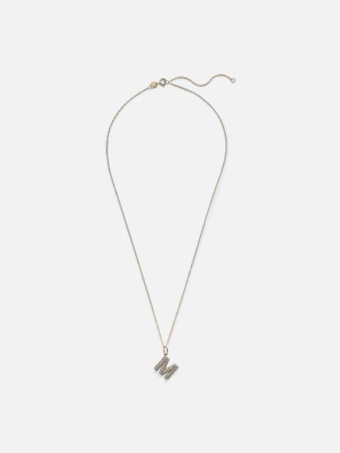 STONE AND STRAND Initial 10kt gold necklace with diamonds