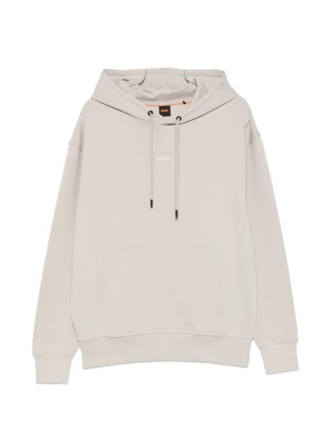 Boss Drawstring Logo-detail Hoodie