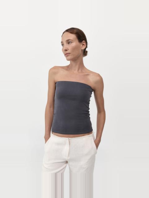 ST. AGNI Strapless Jersey Top - Graphite