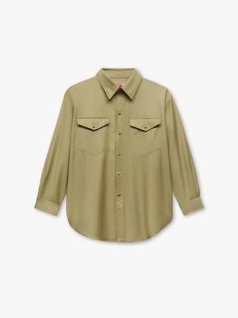 KENZO Overshirt in virgin wool