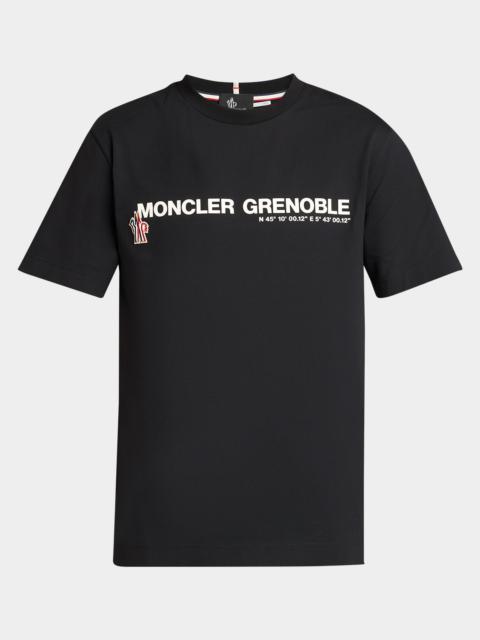Moncler Men's Cotton Logo Coordinates T-Shirt