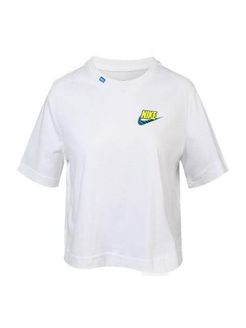 Nike (WMNS) Nike Sportswear Short Round Neck 'White' CV9170-100