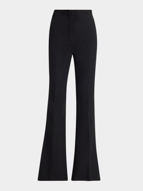 Alexander McQueen Foldover-Waist Flare Trousers