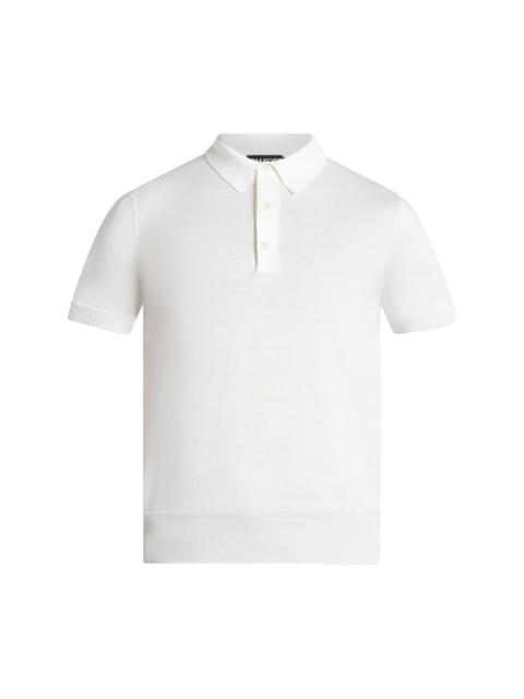 fine-knit cotton polo shirt
