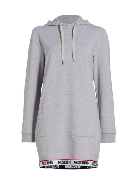 Moschino Women's Hooded Logo-Tape Minidress - Grey