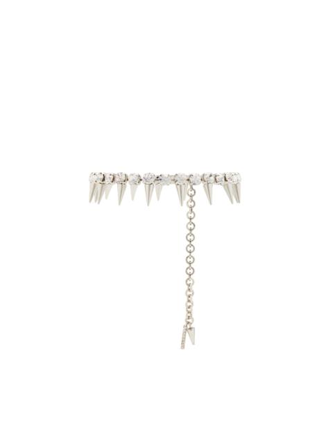 Alessandra Rich CRYSTAL CHOKER WITH SPIKES
