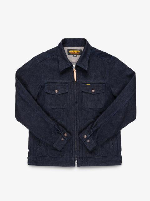 Iron Heart IHJ-122-인 14oz 브로큰 능직 Selvedge 데님 일 재킷 - Indigo