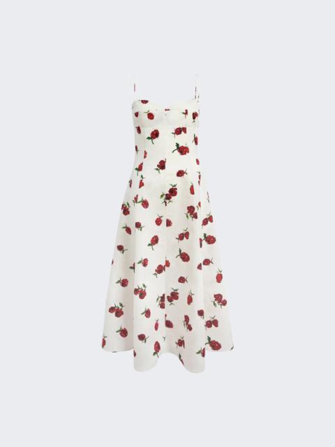 KHAITE Isabella Dress Rasberry And Cream