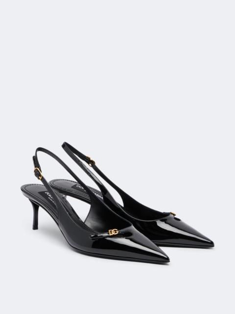 Dolce & Gabbana Patent leather slingback pumps