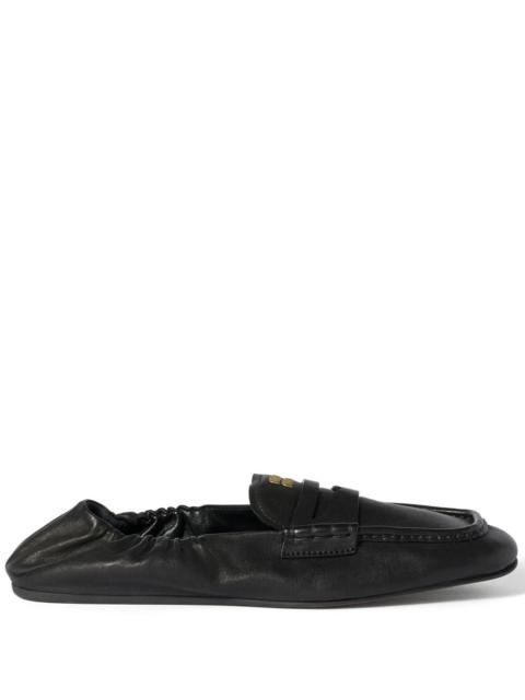 RUCHES NAPPA LEATHER LOAFERS