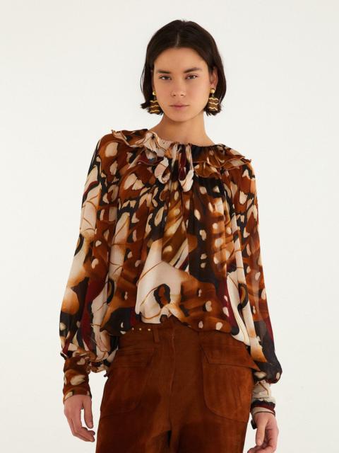 FARM RIO Borbofly Ruffled Blouse
