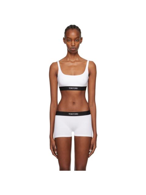 TOM FORD White Square Neck Bra