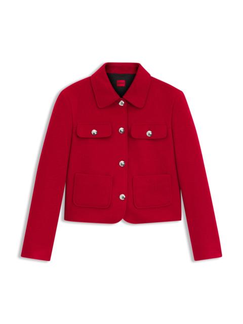 HUGO REGULAR-FIT BLAZER WITH METAL BUTTONS