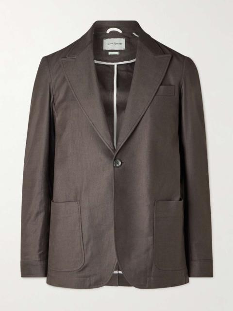Oliver Spencer Herringbone Linen-Blend Suit Jacket