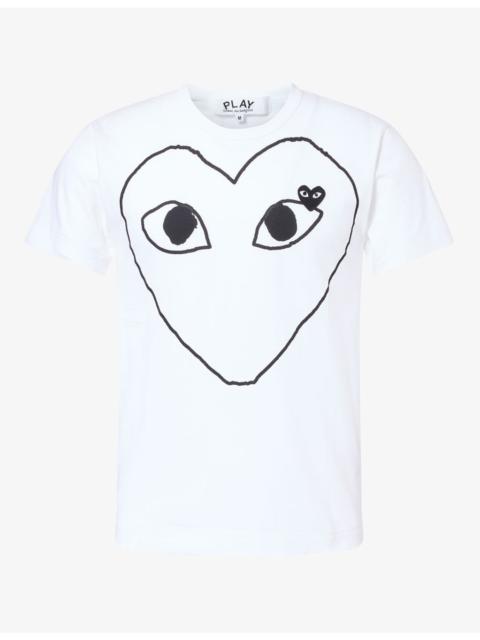 Comme des Garçons PLAY Hollow Heart-Logo Graphic Cotton T-Shirt