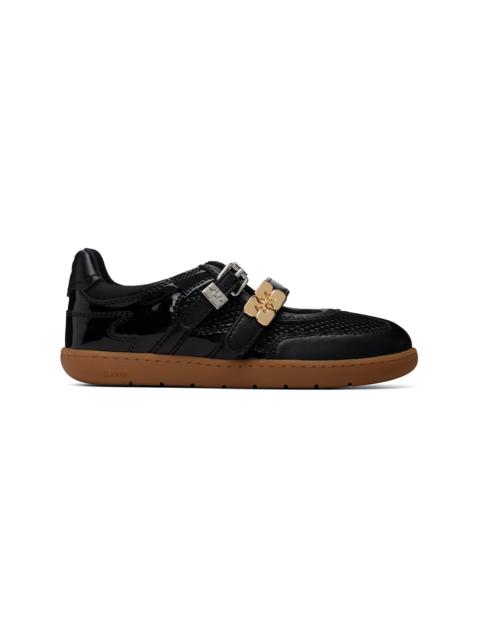 GANNI Black Sue Double Strap Sneakers