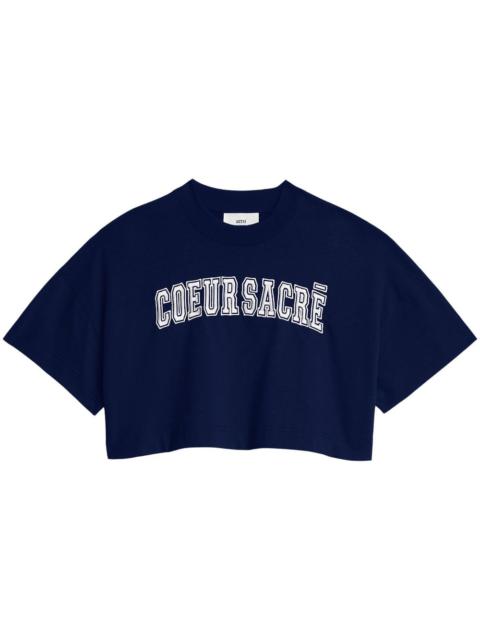 AMI Paris Alexandre Mattiussi logo-print cropped T-shirt