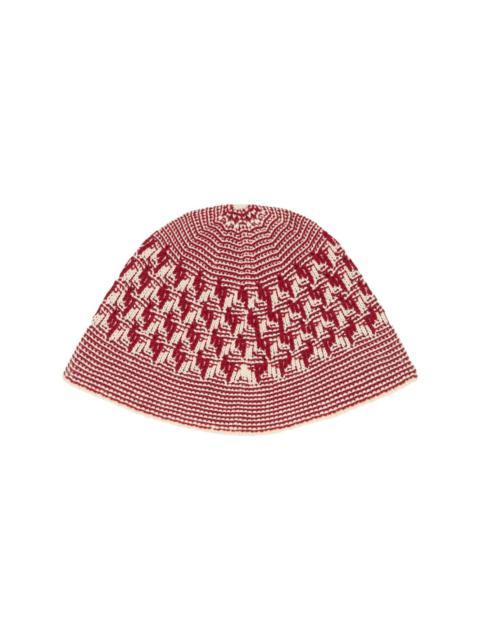 abstract-pattern cotton beanie