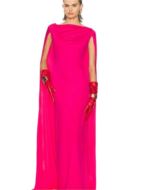 HELSA The Alva Caped Jersey Dress