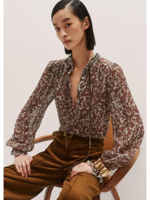 ME+EM Tonal Tie Blouse