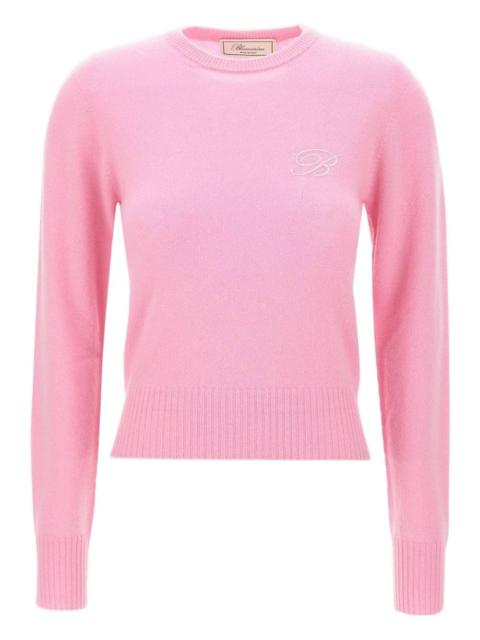Blumarine embroidered ribbed cashmere sweater