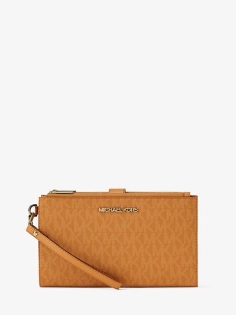 MICHAEL KORS Jet Set Large Signature Logo Wristlet