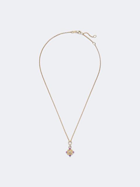 FOUNDRAE Resilience Blossom 18kt gold necklace with diamonds and amethysts