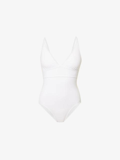 Larcin plunge-neck swimsuit