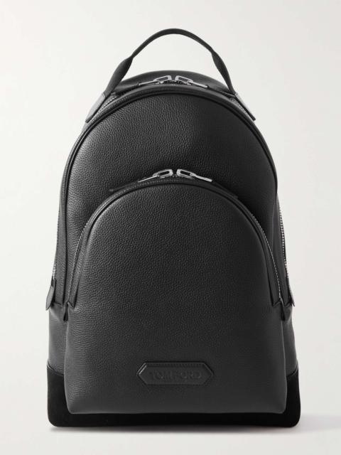 TOM FORD Suede-Trimmed Full-Grain Leather Backpack