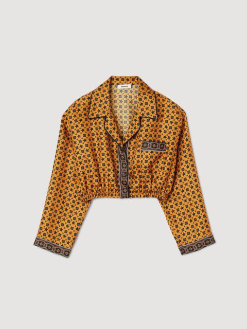 Sandro PRINTED CROPPED SHIRT