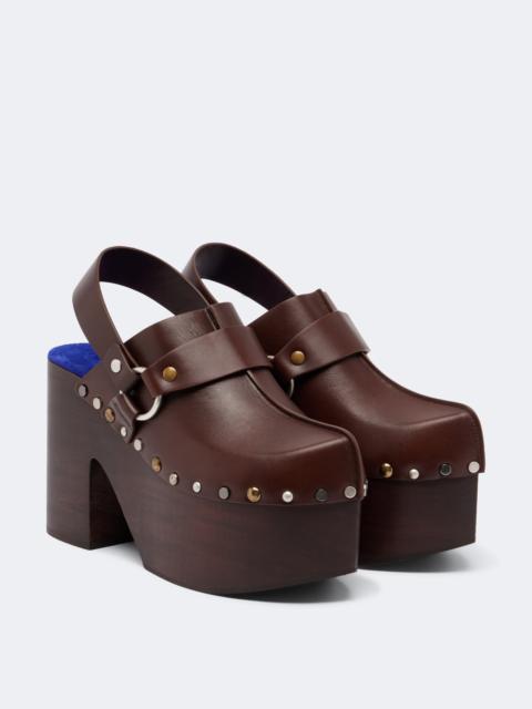 Chloé Talis leather platform clogs