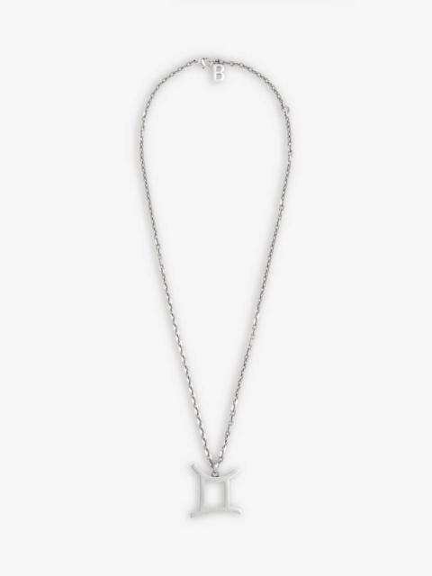 BALENCIAGA Women's Zodiac Sign Gemini Necklace in Silver