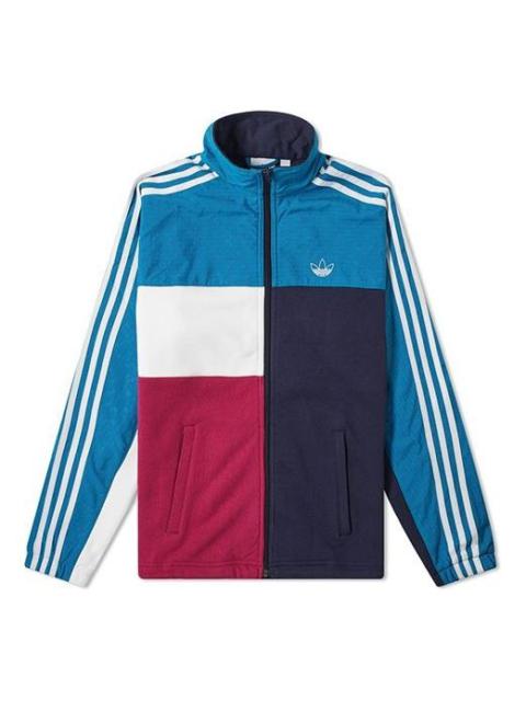 adidas originals Asymm Full-Zip Track Jacket 'Active Teal/Berry' ED5522