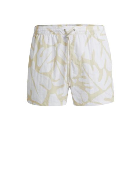 BOSS QUICK-DRY SWIM SHORTS WITH SEASONAL PATTERN