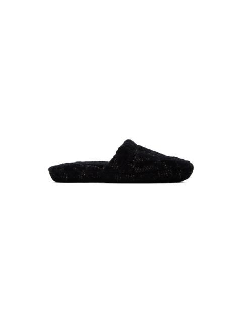 VERSACE Black Barocco Slippers